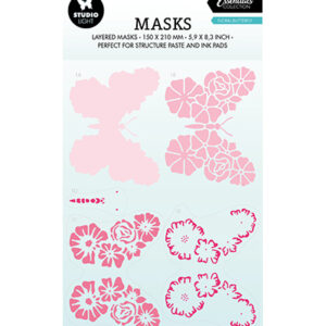 Studio Light Stencil – Floral butterfly Essentials nr.170