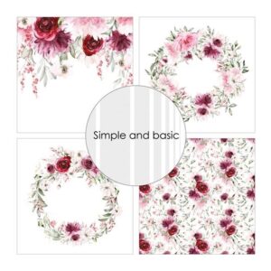 Simple and Basic Paperpad 30,5×30,5cm – Watercolour Rose