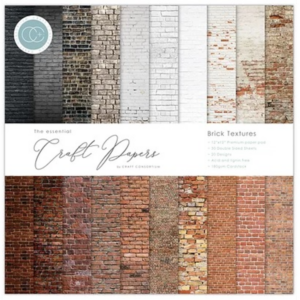 Craft Consortium paperpad 12x12inch – Brick Textures