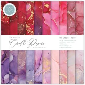 Craft Consortium Paperpad 6x6inch – Ink Drops Rose