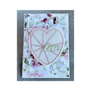 Simple and Bacis Die – Patchwork Heart w/Scalloped Edge