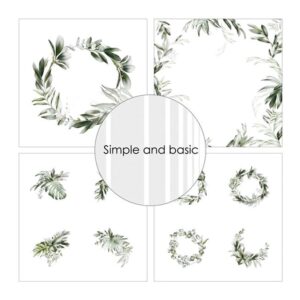 Simple and Bacis Design Papers 15x15cm – Green Softness