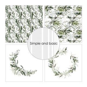 Simple and Bacis Design Papers 30,5×30,5cm – Green Softness