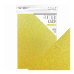1 ark Craft Perfect Glitterkarton – Sherbert Lemon