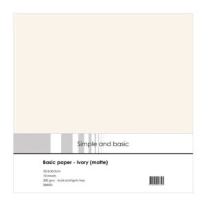 Simple and basic Basic Paper Ivory (matte) – 30,5 x 30,5