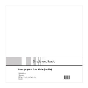 Simple and basic Basic Paper Pure White (matte) – 30,5 x 30,5