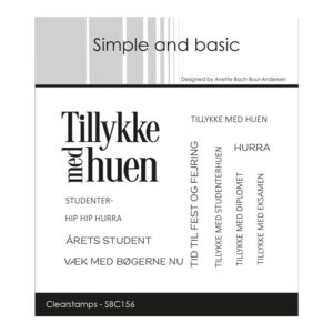 Simple and Basic Stempel – Tillykke med huen