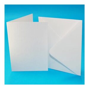 10 sæt kort og kuverter A6  – White Linen