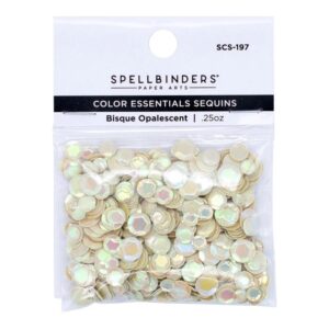 Spellbinders Opalescent Faceted Sequins – Bisque