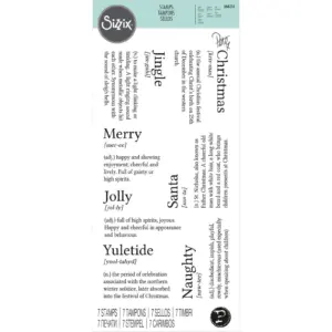 Sizzix Stempel – Festive Dictionary Definitions