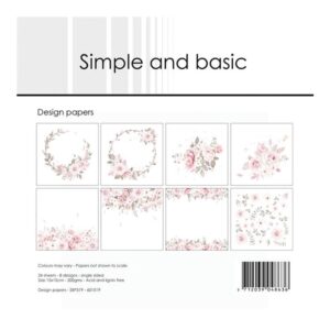 Simple and Basic Design Papers 15×15cm – Silent Rose