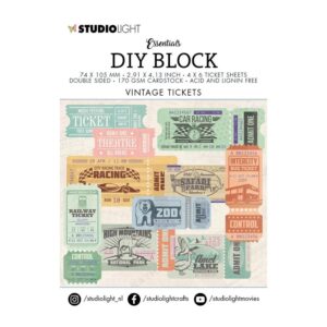 Studio Light DIY Block Mini – Vintage Tickets